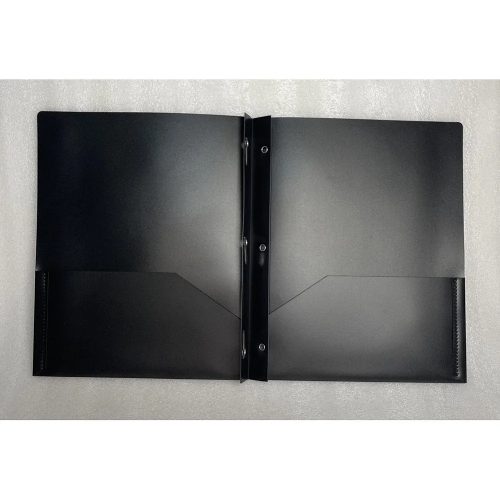 Plastic Poly Folders 2 Pocket w/ Prongs 9.4